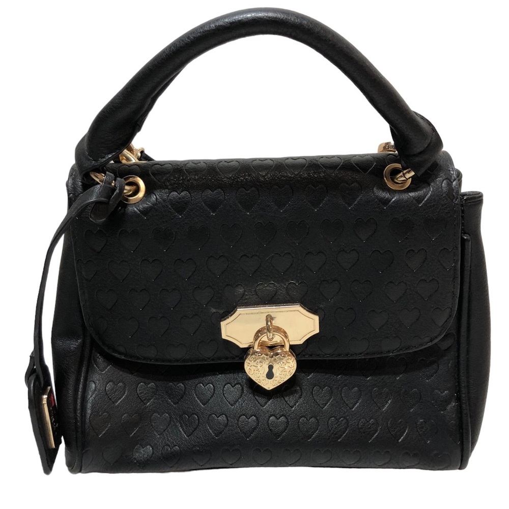Disney Call it Spring Black Gold Purse Bag Wonderland This Way Hearts